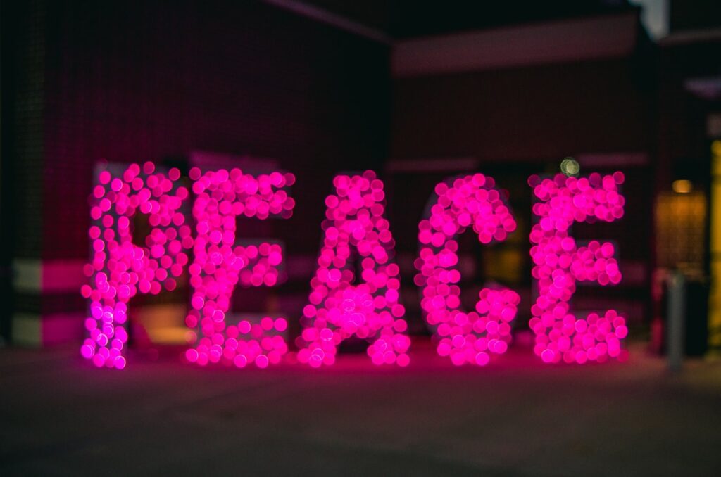 Pink Peace Sign